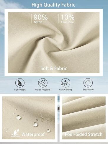 Mens Cargo Casual Shorts Lightweight Stretch Athletic Shorts Elastic Waistband with 5 Pockets Hiking Gym Beach in Kuwait