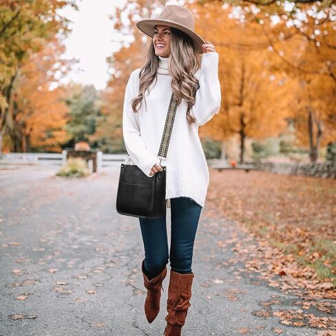 SENDEFN Crossbody Bags for Women Vegan Leather Hobo Purses Shoulder Handbags With Wide Shoulder Strap in Kuwait