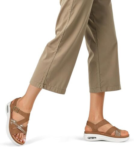 mysoft Women's Walking Sandals Comfortable Air Cushioned Support Ankle Strap Dress Sandals in Saudi Arabia