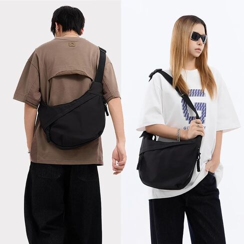 Crescent Bag for Women Men Luna Crossbody Hobo Bags Nylon Moon Dumpling Bag Adjustable Shoulder Lightweight in Saudi Arabia