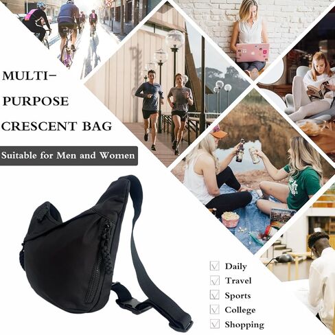 Crescent Bag for Women Men Luna Crossbody Hobo Bags Nylon Moon Dumpling Bag Adjustable Shoulder Lightweight in Saudi Arabia