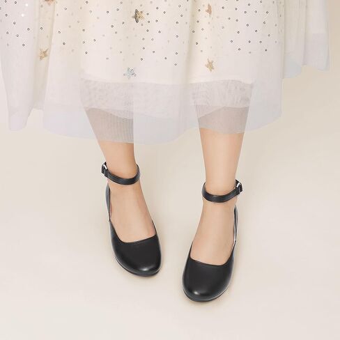 DREAM PAIRS Girls Dress Shoes Low Wedge Heels Ankle Strap Wedding Flower Party Pump for Toddler Little Big Kid in Saudi Arabia