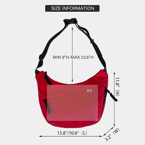 Crescent Bag for Women Men Luna Crossbody Hobo Bags Nylon Moon Dumpling Bag Adjustable Shoulder Lightweight in Saudi Arabia