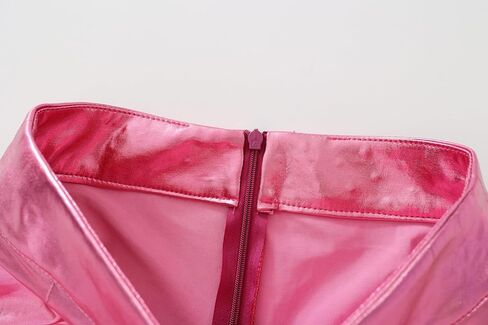 Girls Metallic Skirts A-Line with Inner Shorts Shiny Skater Skirt Hot Festaval Outfit with Accessories in Saudi Arabia