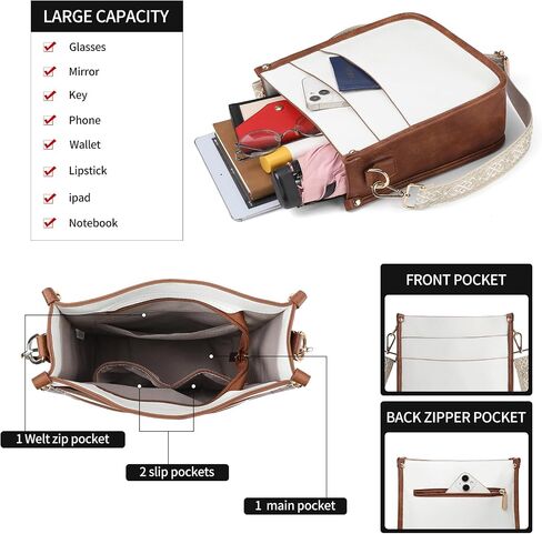 SENDEFN Crossbody Bags for Women Vegan Leather Hobo Purses Shoulder Handbags With Wide Shoulder Strap in Saudi Arabia