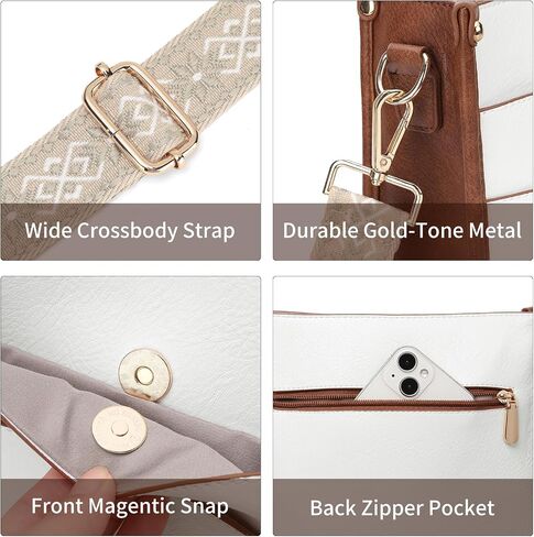 SENDEFN Crossbody Bags for Women Vegan Leather Hobo Purses Shoulder Handbags With Wide Shoulder Strap in Saudi Arabia