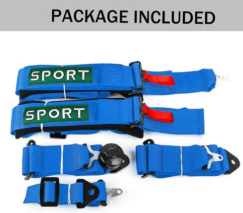 5 Point Racing Harness Seat Belt SFI Approved Seat Protection Heavy Duty Shoulder Pads Quick Release Cam Lock Latch Mechanism Fit Go-Kart Racing Car UTV ATV Blue in Saudi Arabia