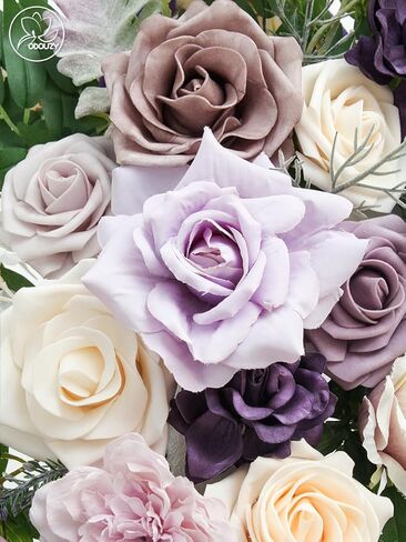 قوس الزفاف، زهور صناعية، ديكور زفاف مع ستائر (مجموعة من 2)، مناسب للولائم والحفلات وحفلات ديكور الزفاف وديكور الخلفية (أزرق) in Kuwait