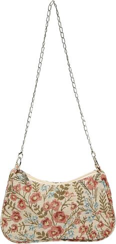 Verdusa Women's Floral Print Shoulder Bags Casual Underarm Purses with Chain Strap in Kuwait