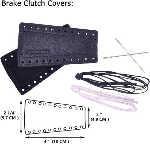 Leather Motorcycle Handlebar Grip Covers, No Fringe Brake Clutch Covers for HD Motorcycles in Kuwait