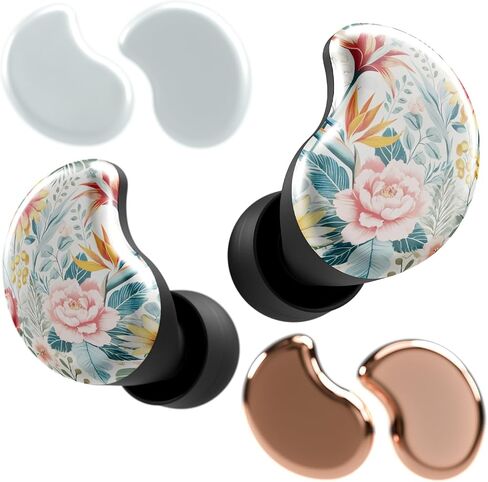 CURVD Cliq Earplugs with Swappable Covers, Stylish Noise Reduction for Concerts, Noise Sensitivity & More. Customizable Colors & Patterns, Reusable Ear Plugs with Aluminum Travel Case & 5 Tip Sizes in Saudi Arabia