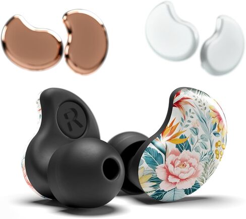 CURVD Cliq Earplugs with Swappable Covers, Stylish Noise Reduction for Concerts, Noise Sensitivity & More. Customizable Colors & Patterns, Reusable Ear Plugs with Aluminum Travel Case & 5 Tip Sizes in Saudi Arabia