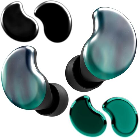 curvd cliq سدادات الأذن مع أغطية قابلة للتبديل ، تخفيض ضوضاء أنيقة للحفلات الموسيقية ، حساسية الضوضاء والمزيد. ألوان وأنماط قابلة للتخصيص ، مقابس أذن قابلة لإعادة الاستخدام مع علبة سفر الألمنيوم و 5 أحجام طرف in Kuwait