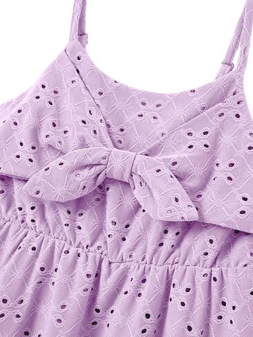 IFFEI Mommy and Me Matching Dresses Womens Eyelet Lace Midi Sundress Sleeveless Summer Dress for Casual Holiday Outfits in Saudi Arabia