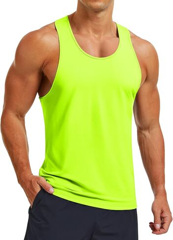MAGCOMSEN Men's UPF 80+ Tank Tops Y Back Quick Dry Gym Workout Running Athletic Muscle Sleeveless Shirts in Saudi Arabia