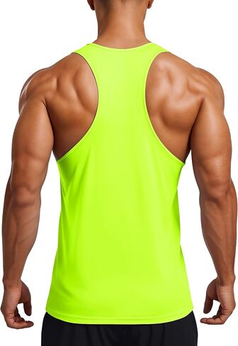 MAGCOMSEN Men's UPF 80+ Tank Tops Y Back Quick Dry Gym Workout Running Athletic Muscle Sleeveless Shirts in Saudi Arabia