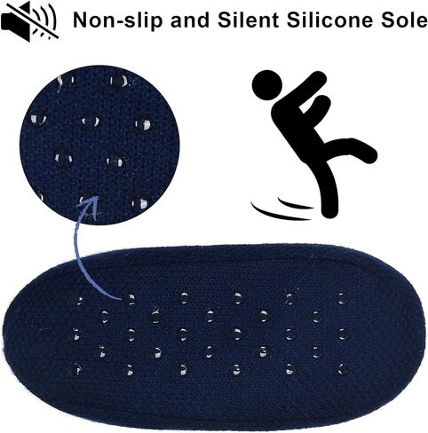 Zyzx Funny Slipper Scleps with Grippers Winter Winter Warm Slippers Slippers Cute Non Slip Hous in Kuwait