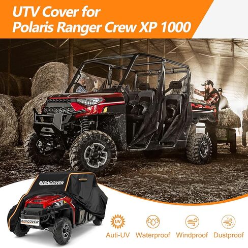 غطاء UTV 2 مقاعد لـ CAN AM Maverick X3/Yamaha YXZ 1000R/RZR Pro XP مع شرائح عاكسة للرياح الثقيلة جميعها مقاومة للماء جنبًا إلى جنب in Kuwait