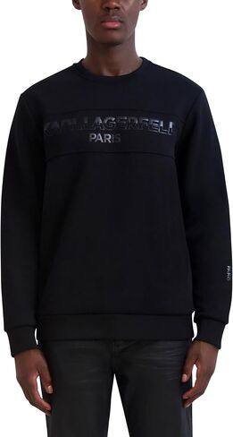 Karl Lagerfeld Paris Men's Long Sleeve Pullover Relaxed Fit Sweatshirt in Saudi Arabia