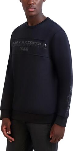 Karl Lagerfeld Paris Men's Long Sleeve Pullover Relaxed Fit Sweatshirt in Saudi Arabia