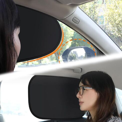 Car Window Shade for Baby, 4PCS Vehicle Window Sunshade Blocker, Glare Shield UV Rays Automotive Side Window Screen Protection Covers Accessories, Universal for SUV, Sedan, Truck(Front & Back) in Kuwait