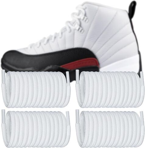 2 Pairs Shoe Laces for Air Jordan 12, Round Shoelaces Replacement for Sneaker Men Women Shoes in Saudi Arabia