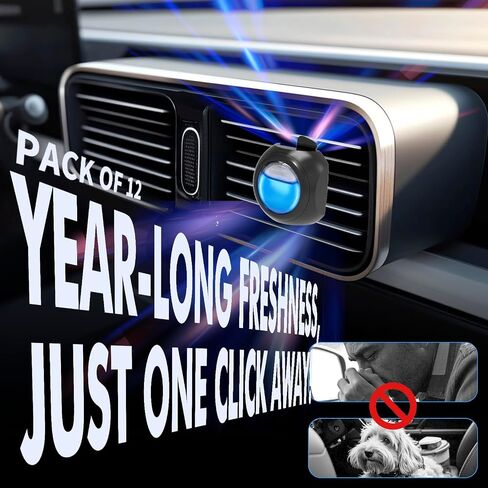Car Air Freshener Vent Clips, 12 Pack, 6 Vanilla, 6 Lavender, Provides Long-Lasting Scent, Up to 360 Days, Car Fresheners in Kuwait
