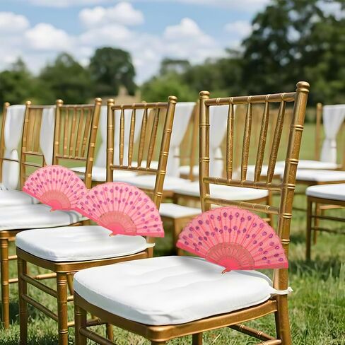 QIRMIZI 8 Pcs Festival and Wedding Fans – Handheld Spanish Hand Fans for Women – Foldable Bulk for Parties, Church, Dancing, Music Festivals, Carnivals, EDM Events Decor,Mixed in Kuwait