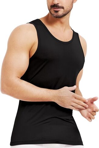 Men's Silk Tank Tops Sleeveless Pure Silk Undershirt Super Absorbent and Breathable in Saudi Arabia