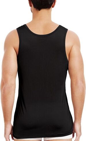 Men's Silk Tank Tops Sleeveless Pure Silk Undershirt Super Absorbent and Breathable in Saudi Arabia