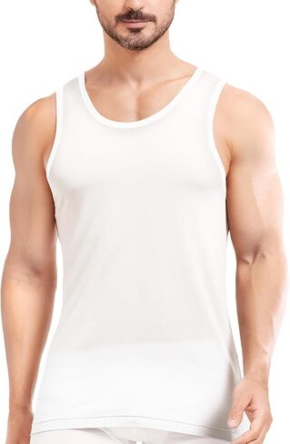 Men's Silk Tank Tops Sleeveless Pure Silk Undershirt Super Absorbent and Breathable in Saudi Arabia