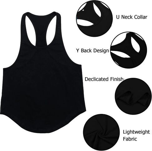 Mens Workout Tank Tops Fitness Bodybuilding Sleeveless Gym Muscle Stringer Shirts in Saudi Arabia