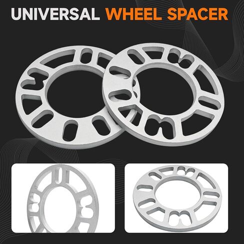 4 Pack Universal Wheel Spacers, 0.39" (10 mm) Thick Die Cast Replacement Wheel Spacer for 4 & 5 Lugs Wheels/Rims, Aluminum Wheel Accessories Parts, Fits 98 to 120mm Multiple Bolts Pattern in Kuwait