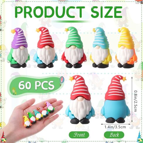 60 pcs mini gnomes التماثيل الكميات المصغرة التماثيل جنوم التماثيل الهدايا الخيالية الصغيرة التماثيل التماثيل ملحقات الحديقة لصالح عيد الفصح لصالح المناظر الطبيعية إخفاء الفناء في الهواء الطلق (ألوان متعددة) in Saudi Arabia