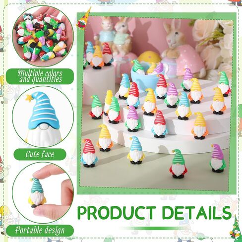 60 pcs mini gnomes التماثيل الكميات المصغرة التماثيل جنوم التماثيل الهدايا الخيالية الصغيرة التماثيل التماثيل ملحقات الحديقة لصالح عيد الفصح لصالح المناظر الطبيعية إخفاء الفناء في الهواء الطلق (ألوان متعددة) in Saudi Arabia