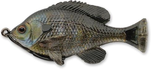 Savage Gear Pulse Tail Bluegill Loosebody Fishing Bait, 1 1/4 oz, Pumpkinseed, Realistic Contours, Colors & Movement, Durable Construction, Heavy-Duty Weighted Fishing Hook, 100% Snag-Free Design in Saudi Arabia