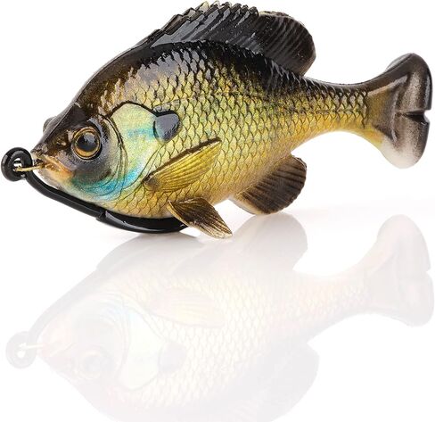 Savage Gear Pulse Tail Bluegill Loosebody Fishing Bait, 1 1/4 oz, Pumpkinseed, Realistic Contours, Colors & Movement, Durable Construction, Heavy-Duty Weighted Fishing Hook, 100% Snag-Free Design in Saudi Arabia
