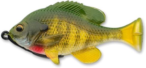 Savage Gear Pulse Tail Bluegill Loosebody Fishing Bait, 1 1/4 oz, Pumpkinseed, Realistic Contours, Colors & Movement, Durable Construction, Heavy-Duty Weighted Fishing Hook, 100% Snag-Free Design in Saudi Arabia