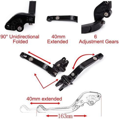 الرافعات القابض الفرامل مجموعة CNC قابلة للطي قابلة للطي لـ CBR125R CBR150R CB125R CBR250R CBR20RR CBR300R CB300R CB300F CBR500R CB500F CB500X Titanium in Saudi Arabia
