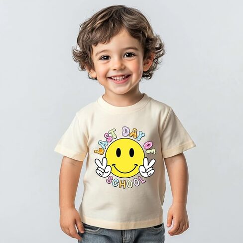 Last Day of School Shirt for Kids 2-8T, Fun & Colorful Prints, Short Sleeve T-Shirt for Boys & Girls for Summer in Saudi Arabia