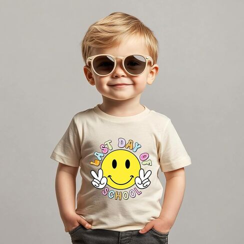 Last Day of School Shirt for Kids 2-8T, Fun & Colorful Prints, Short Sleeve T-Shirt for Boys & Girls for Summer in Saudi Arabia