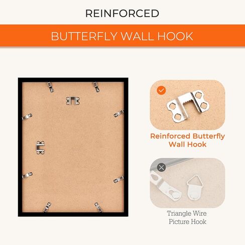 TWING 4 Pack 11x14 Picture Frame with 2 Mat, Black 11x14 Frames Display Pictures 8x10 with 1-Hole Mat, 4x6 with 5-Hole Mat or 11x14 without Mat, Wall Hanging Photo Frame in Kuwait