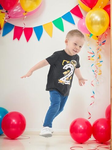 Boy 2-4 Year Birthday Shirt Cotton Construction Theme Party Short Sleeve T Shirts Excavator Top Tees in Saudi Arabia