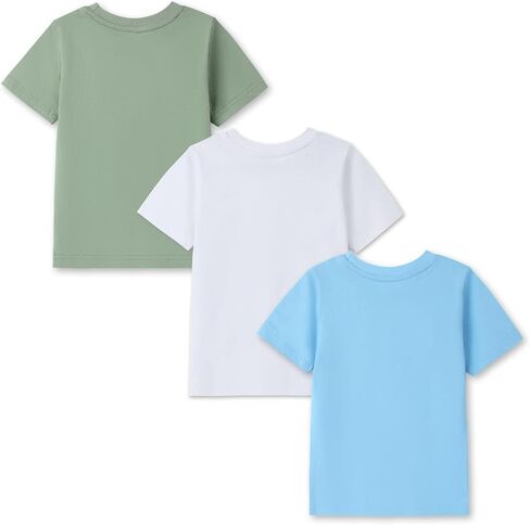 HILEELANG Toddler Boy Short Sleeve Tee Shirts Summer Cotton Casual Graphic Crewneck Tshirt Packs in Saudi Arabia