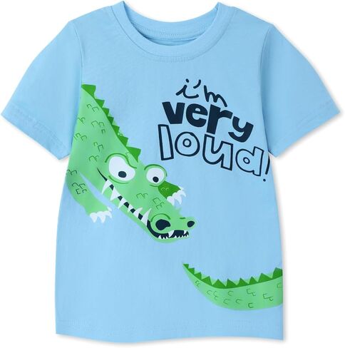HILEELANG Toddler Boy Short Sleeve Tee Shirts Summer Cotton Casual Graphic Crewneck Tshirt Packs in Saudi Arabia