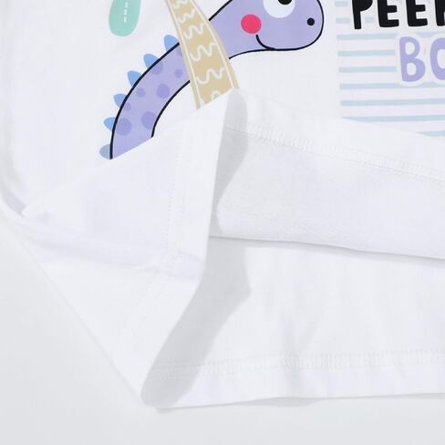 HILEELANG Toddler Boy Short Sleeve Tee Shirts Summer Cotton Casual Graphic Crewneck Tshirt Packs in Saudi Arabia