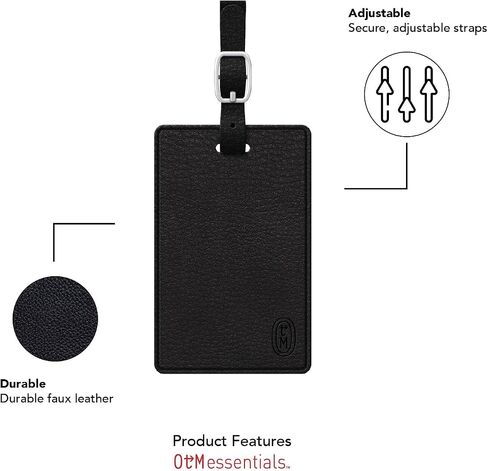 OTM Essentials University of Georgia Faux Leather Luggage Tag, Durable Travel Accessories with Adjustable Strap and ID Card, Classic in Saudi Arabia