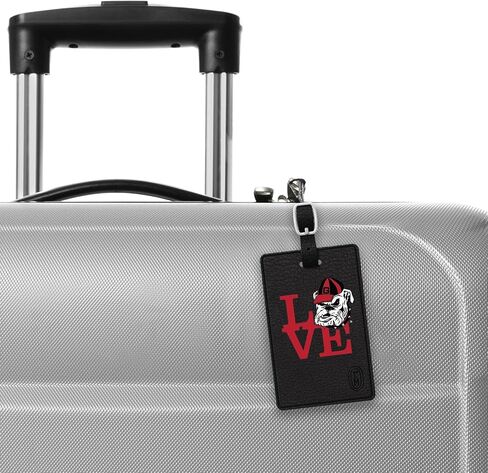 OTM Essentials University of Georgia Faux Leather Luggage Tag, Durable Travel Accessories with Adjustable Strap and ID Card, Classic in Saudi Arabia