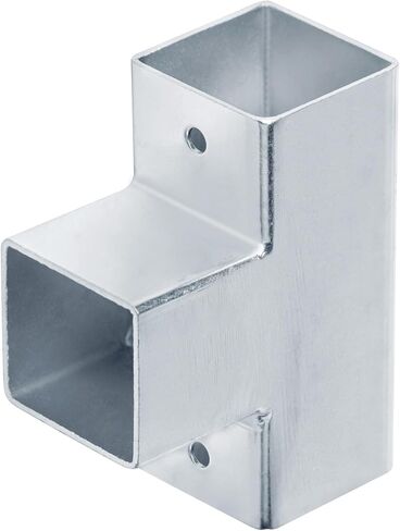 8PCS 1-1/2" X 1-1/2" Slip Square Tube Coupler, Straight Line Square Tube Connector Chain Fence Guardrail Rail Clamp, Galvanized Steel, 1.5mm Thickness in Saudi Arabia