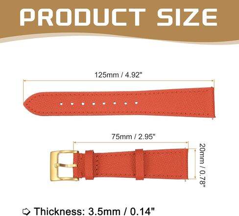 Harfington Leather Leather Watch Band حزام مراقبة بديل سريع الإصدار مع مشبك الفولاذ المقاوم للصدأ للرجال نساء in Kuwait